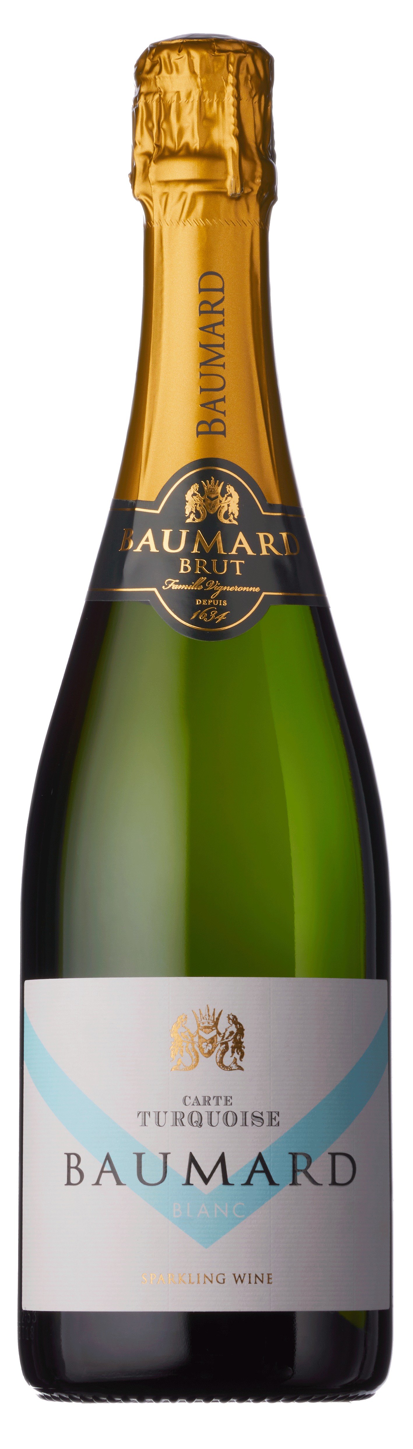 Bottle shot - Domaine des Baumard, Cremant de Loire, Carte Turquoise, Loire, France